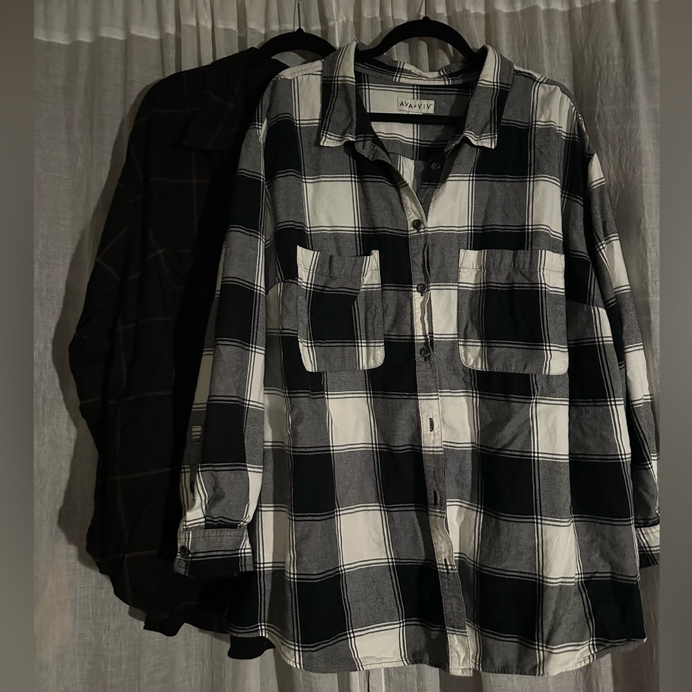 Plaid Shirt Set